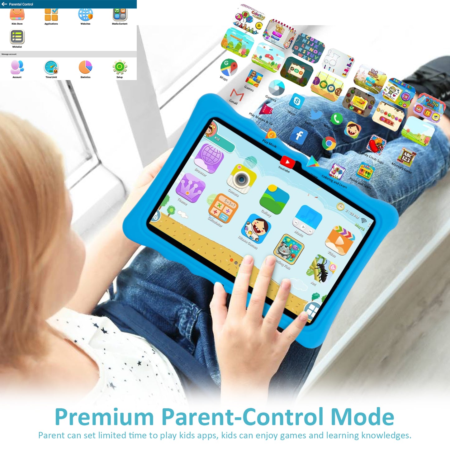 10 Inch Kids Android Tablets With 3G Sim Card 2+32GB