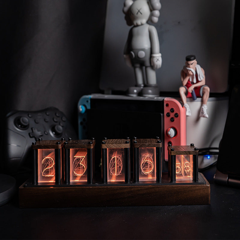 IPS color screen proposed glow tube digital clock alarm clock e-sports desktop creative ornaments cross-border e-commerce new products