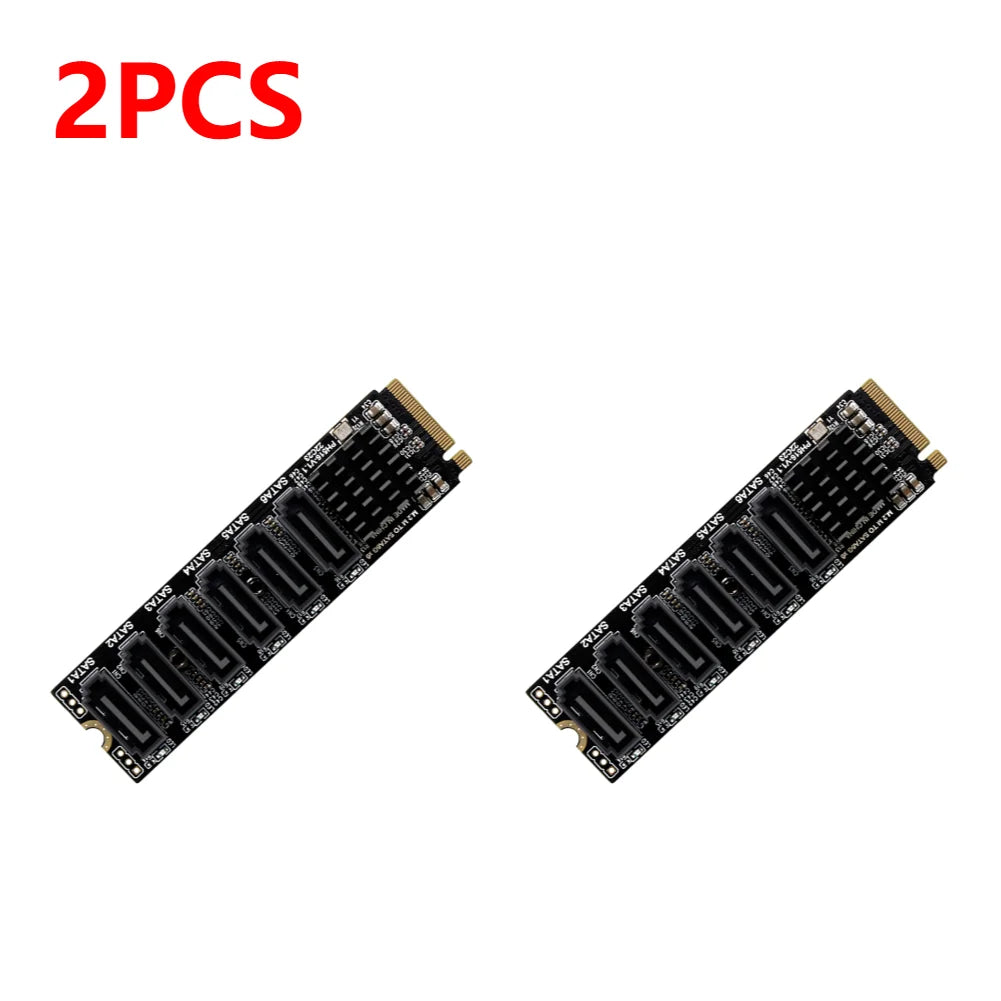 2/1PC M.2 NVME PCI-E PCIE X4 X8 X16 To 6 Port 3.0 SATA Adapter 6GB/S