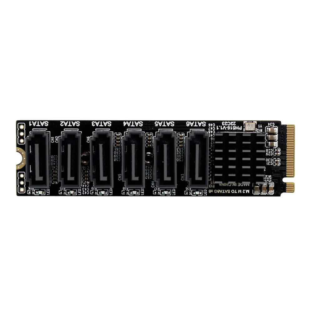 2/1PC M.2 NVME PCI-E PCIE X4 X8 X16 To 6 Port 3.0 SATA Adapter 6GB/S