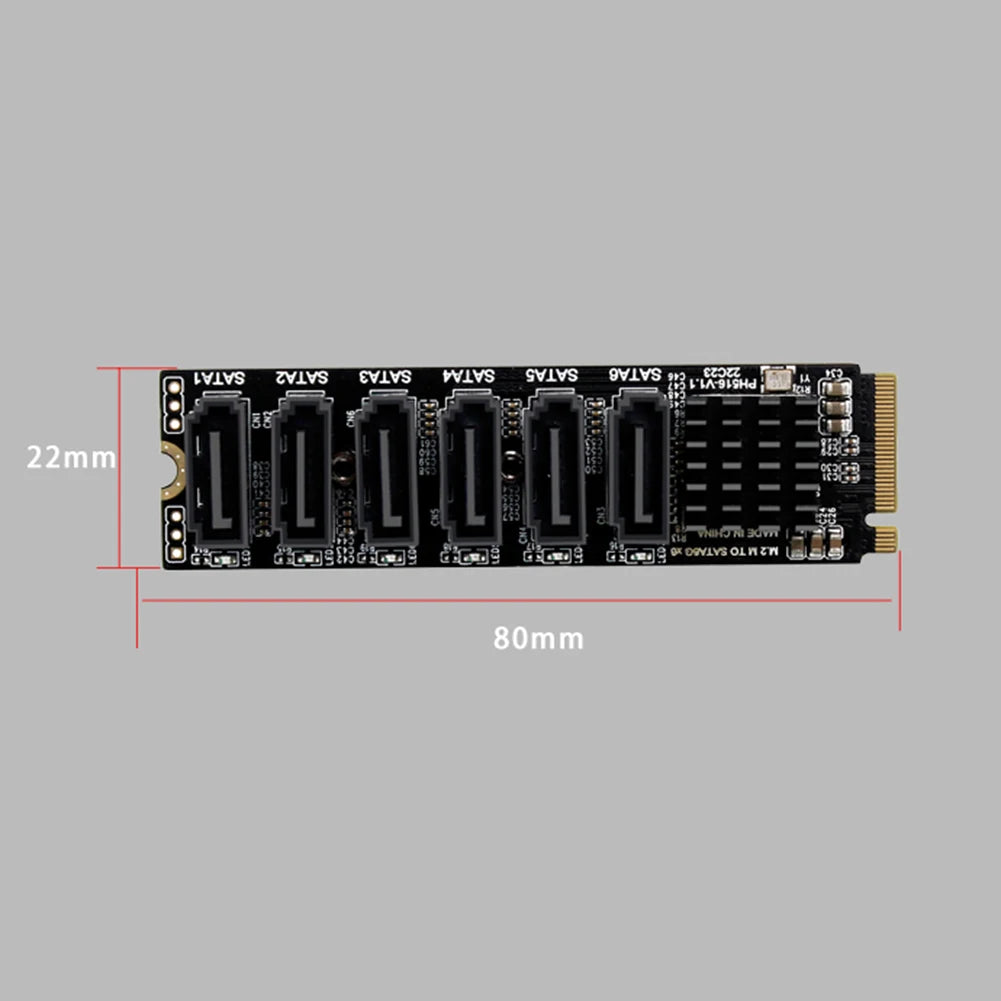 2/1PC M.2 NVME PCI-E PCIE X4 X8 X16 To 6 Port 3.0 SATA Adapter 6GB/S